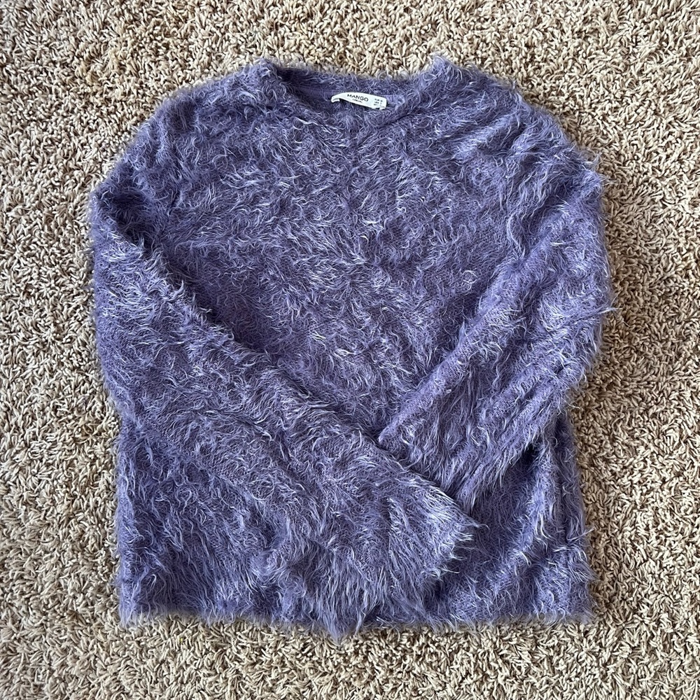 MANGO Casual Faux Fur Sweater- Womens size S